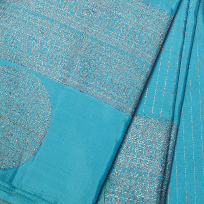 Turquoise kanchipuram 