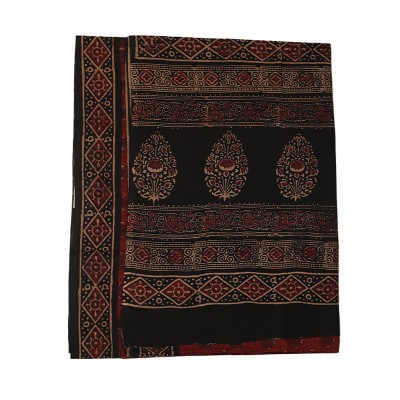 Ajrak cotton saree