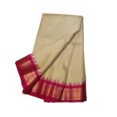 Cream Gadwal Silk